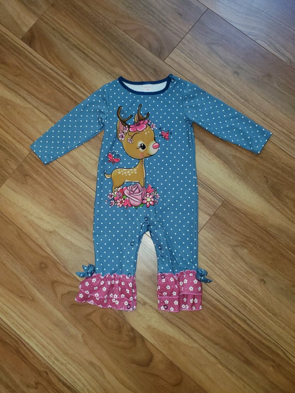 Penelope Plumm Deer Romper Size 6m